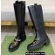 Gucci Horsebit High Boots Black with Chain 2021