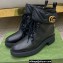 Gucci Ankle Boots Black with Double G 670397 2021