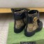 Gucci Ankle Boots Black/Beige with Double G 678984 2021
