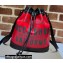 Gucci 100 Mini Bucket Bag 676682 Red Leather 2021