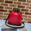 Gucci 100 Mini Bucket Bag 676682 Red Leather 2021