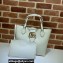 Gucci Small Tote Bag with Double G 652680 White 2021