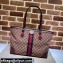 Gucci Ophidia GG Medium Tote Bag 631685 GG Canvas Burgundy 2021