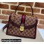 Gucci Ophidia Small Top Handle Bag with Web 651055 GG Canvas Burgundy 2021