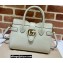 Gucci Small Top Handle Bag with Double G 658450 White 2021