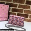 Gucci Dionysus Super Mini Shoulder Bag 476432 Leather GG Heart Pink 2021