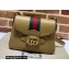 Gucci Small Messenger Bag with Double G and Web 648934 Leather Beige 2021