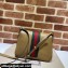 Gucci Small Messenger Bag with Double G and Web 648934 Leather Beige 2021