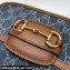 Gucci Horsebit 1955 Small Shoulder Bag 602204 GG Denim Blue 2021