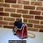 Gucci Diagonal GG Marmont Mini Top Handle Bag 583571 Navy Blue/Beige/Red 2021