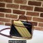 Gucci Diagonal GG Marmont Mini Top Handle Bag 583571 Black/Beige 2021