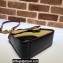 Gucci Diagonal GG Marmont Mini Top Handle Bag 583571 Black/Beige 2021