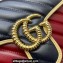 Gucci Diagonal GG Marmont Mini Top Handle Bag 583571 Navy Blue/Beige/Red 2021