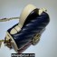Gucci Diagonal GG Marmont Mini Top Handle Bag 583571 Navy Blue/Beige/Red 2021