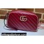 Gucci Diagonal GG Marmont Small Shoulder Bag 447632 Red/Pink 2021