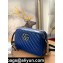 Gucci Diagonal GG Marmont Small Shoulder Bag 447632 Blue 2021