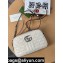Gucci Aria Collection GG Marmont Small Shoulder Bag 447632 White 2021