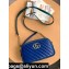Gucci Diagonal GG Marmont Small Shoulder Bag 447632 Blue 2021