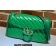 Gucci Diagonal GG Marmont Small Shoulder Bag 443497 Green 2021
