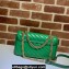 Gucci Diagonal GG Marmont Small Shoulder Bag 443497 Green 2021
