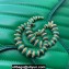 Gucci Diagonal GG Marmont Small Shoulder Bag 443497 Green 2021