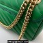 Gucci Diagonal GG Marmont Small Shoulder Bag 443497 Green 2021