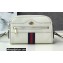 Gucci Ophidia GG Mini Bag with Web 517350 Leather White 2021