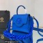 Versace La Medusa Small Handbag Lapis Blue 2021