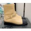 Chanel Calfskin and Grosgrain Ankle Boots G37808 Beige 2021