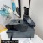 Chanel Calfskin and Grosgrain Ankle Boots G37808 Black 2021