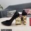 Dolce & Gabbana Heel 10.5cm Leather Pumps Black with DG Pop Heel 2021