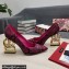Dolce & Gabbana Heel 10.5cm Leather Pumps Snake Print Fuchsia with DG Pop Heel 2021