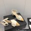 Chanel Camellia Open Shoes Slingbacks G38365 Lambskin White 2021