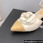 Chanel Camellia Open Shoes Slingbacks G38365 Lambskin White 2021