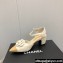 Chanel Camellia Open Shoes Slingbacks G38365 Lambskin White 2021