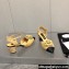 Chanel Camellia Open Shoes Slingbacks G38365 Lambskin Beige 2021
