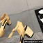 Chanel Camellia Open Shoes Slingbacks G38365 Lambskin Beige 2021