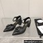 Chanel Camellia Open Shoes Slingbacks G38365 Lambskin Black 2021