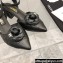 Chanel Camellia Open Shoes Slingbacks G38365 Lambskin Black 2021