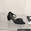Chanel Camellia Open Shoes Slingbacks G38365 Grosgrain Black 2021