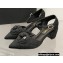 Chanel Camellia Open Shoes Slingbacks G38365 Grosgrain Black 2021