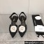 Chanel Camellia Open Shoes Slingbacks G38365 Grosgrain Black/White 2021