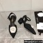 Chanel Camellia Open Shoes Slingbacks G38365 Grosgrain Black/White 2021