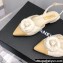 Chanel Camellia Slingbacks G38362 Lambskin White 2021