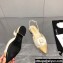 Chanel Camellia Slingbacks G38362 Lambskin White 2021