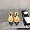 Chanel Camellia Slingbacks G38362 Lambskin Beige 2021