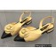 Chanel Camellia Slingbacks G38362 Lambskin Beige 2021