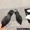 Chanel Camellia Slingbacks G38362 Grosgrain Black 2021
