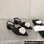 Chanel Camellia Slingbacks G38362 Grosgrain Black/White 2021