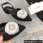 Chanel Camellia Slingbacks G38362 Grosgrain Black/White 2021